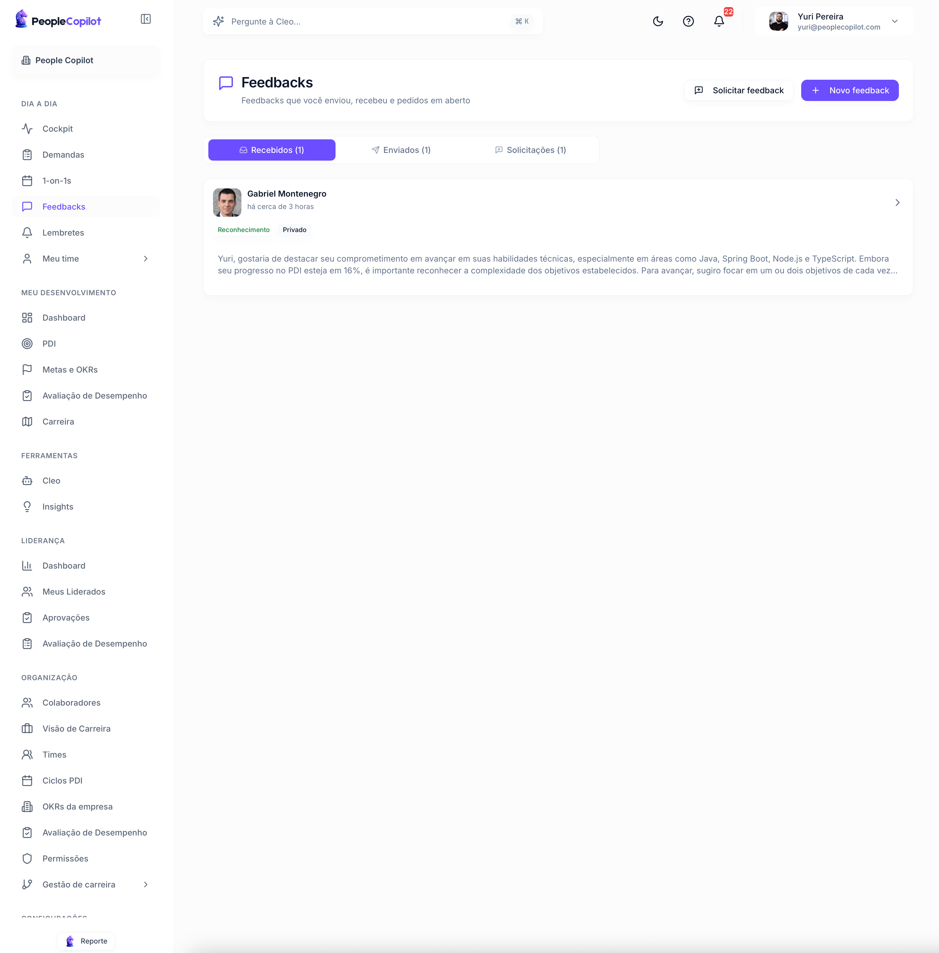 Interface Feedbacks — preview — 1 de 3