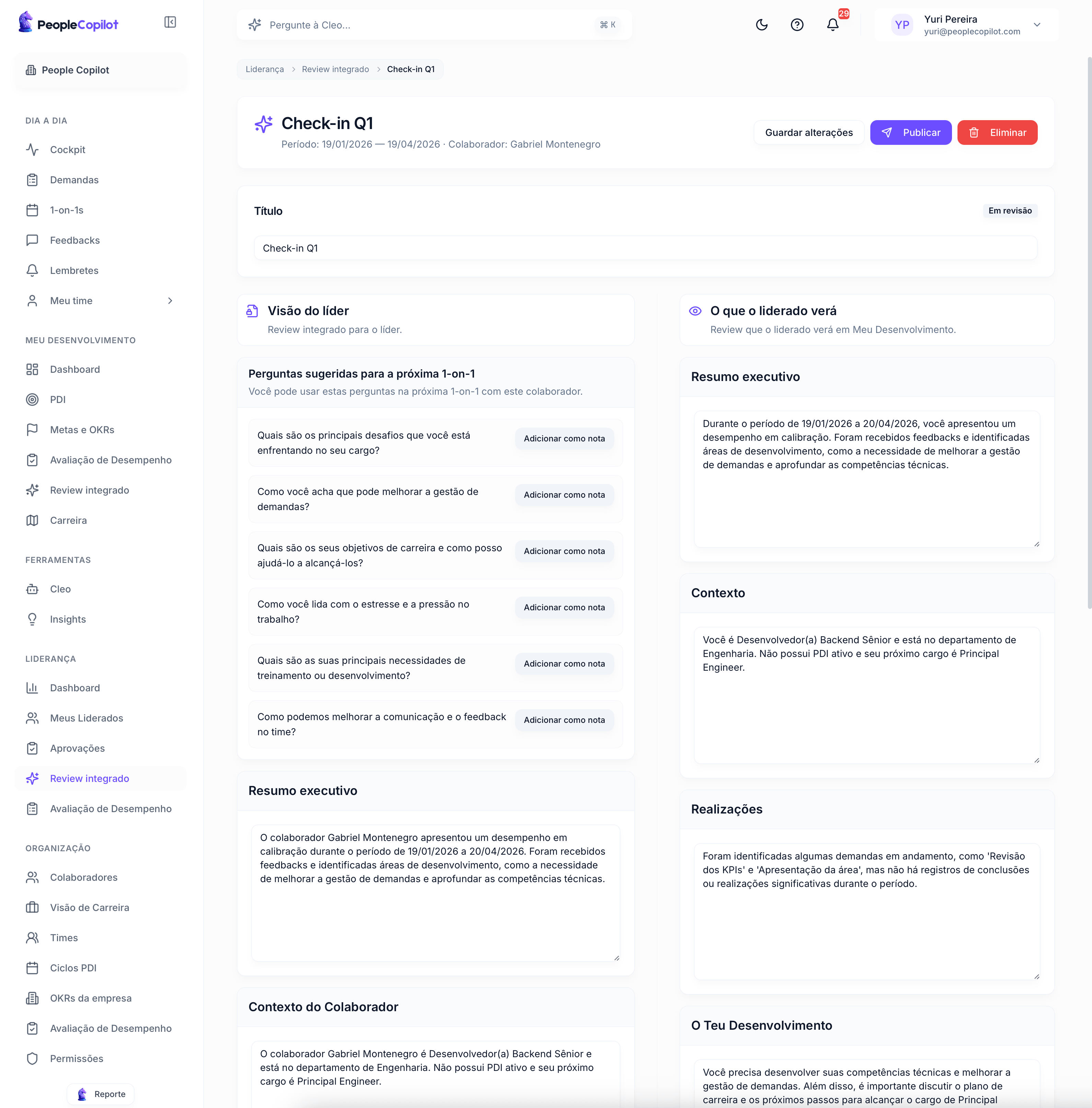Interface Review integrado — preview — 4 de 4